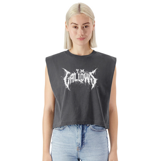 American Apparel Women's Garment Dyed Muscle Tank - faded black